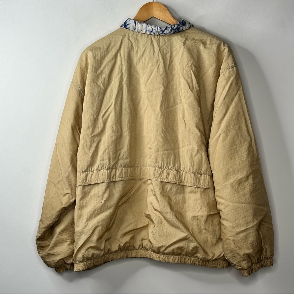 VTG Sequence Gold Fleece Zip Up Button Up Jacket Coat - Picture 2 of 8